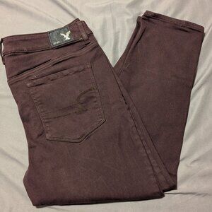 Size 14 - Regular - American Eagle - Super Stretch - Hi-Rise Jegging Crop